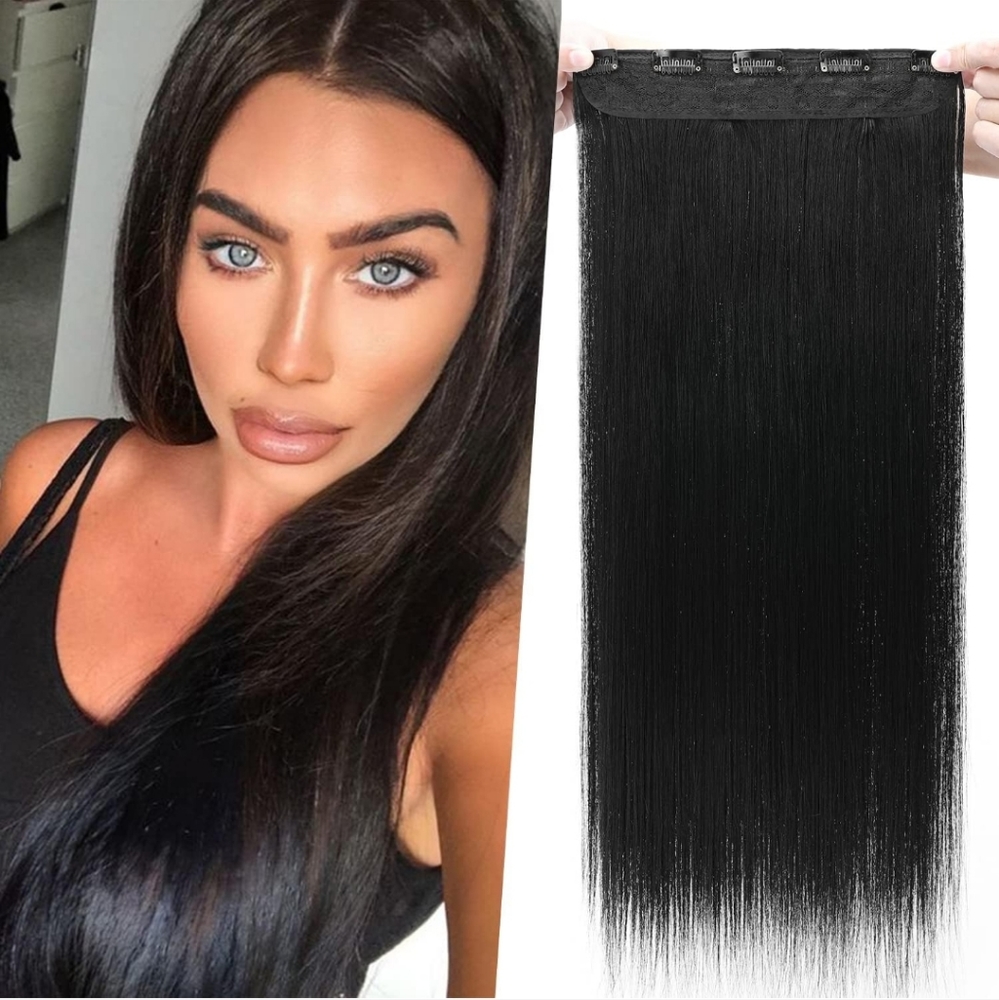 26 inch 3/4 Full Head Clip in on Synthetic Hair Extensions